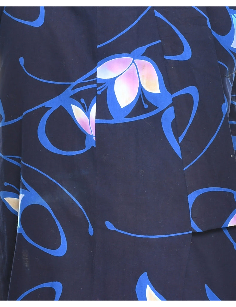 Floral Print Full Length Kimono - XL