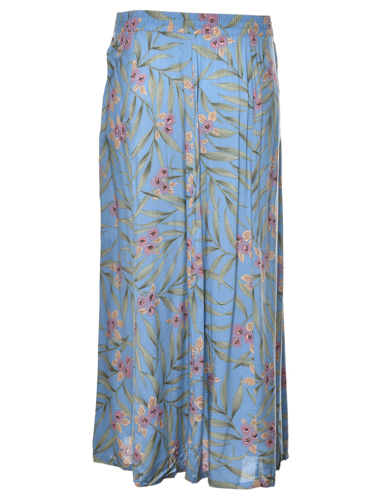 Floral Print Full Skirt - S
