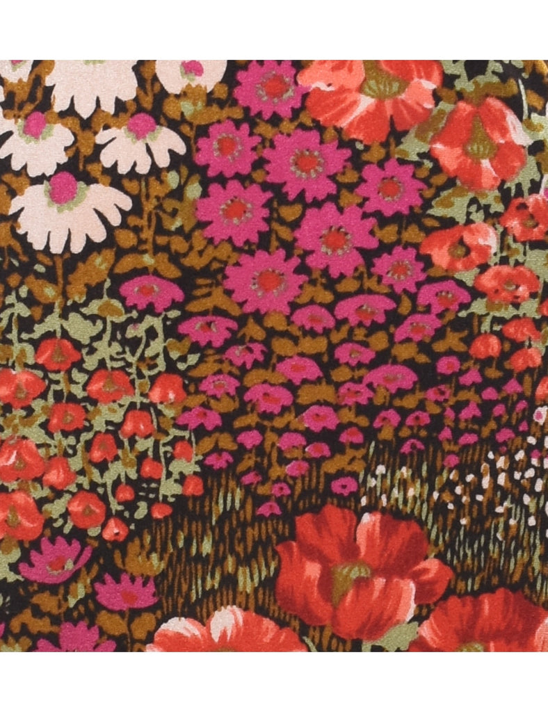 Floral Print Halterneck Maxi Dress - S