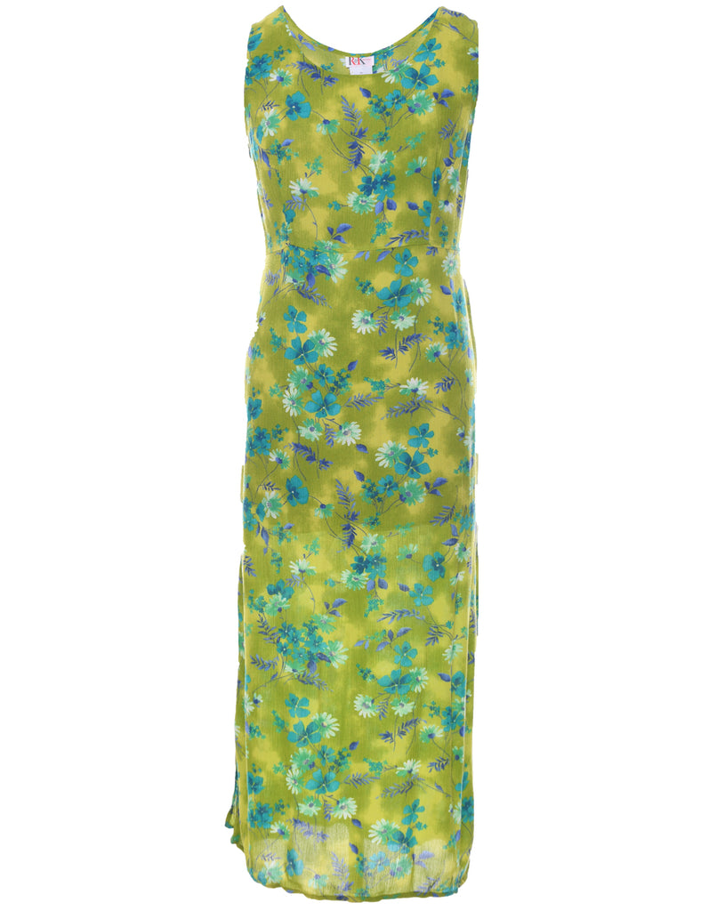 Floral Print Maxi Dress - XL