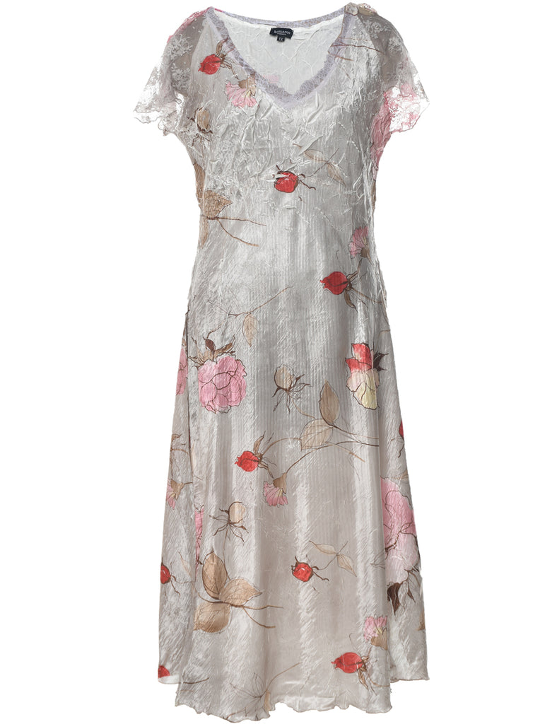 Floral Print Maxi Dress - XL