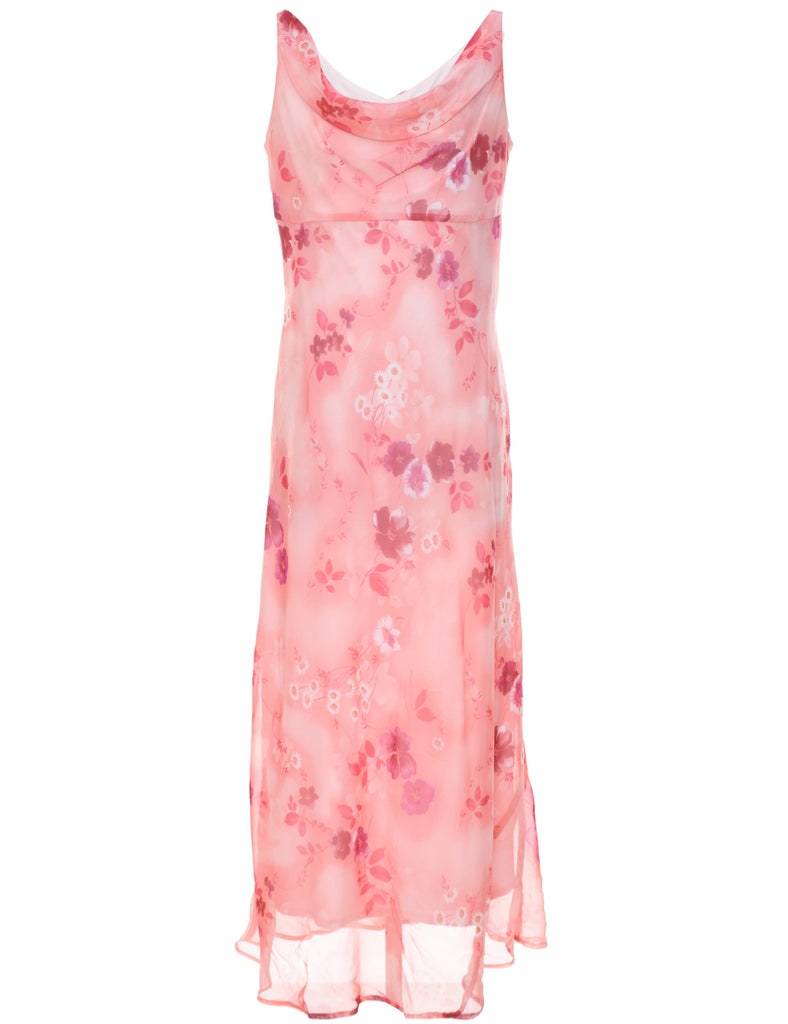 Floral Print Maxi Dress - L