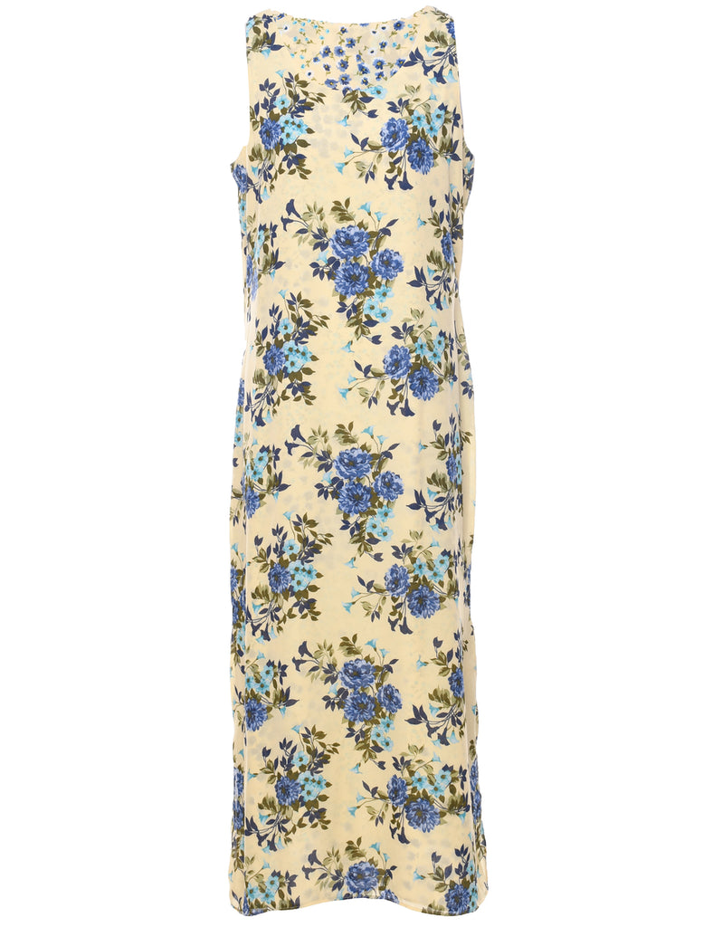 Floral Print Maxi Dress - L
