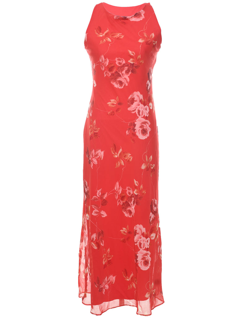 Floral Print Maxi Dress - M