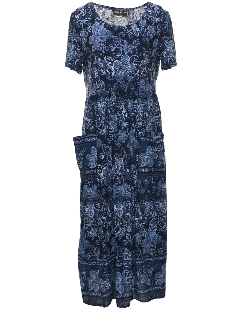 Floral Print Maxi Dress - L