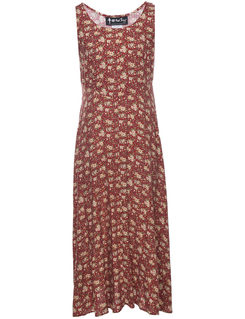 Floral Print Maxi Dress - M