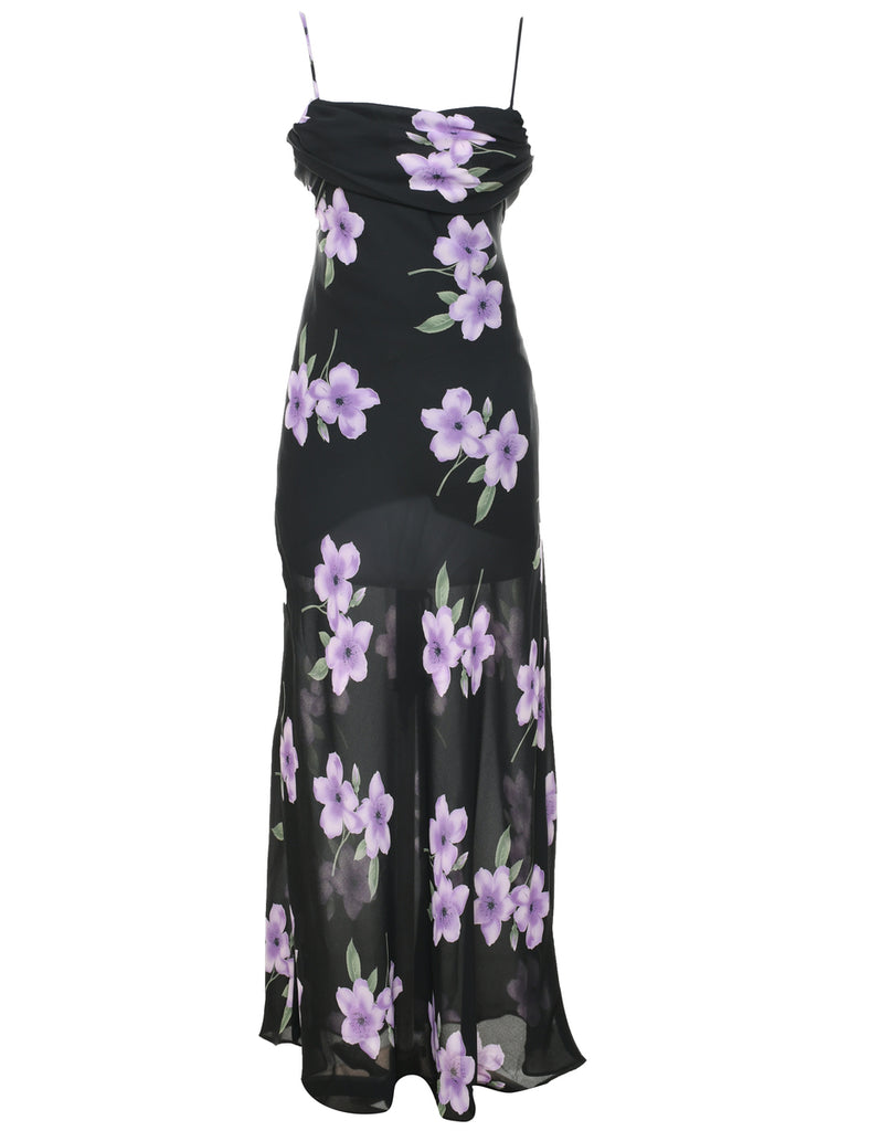 Floral Print Maxi Dress - XS