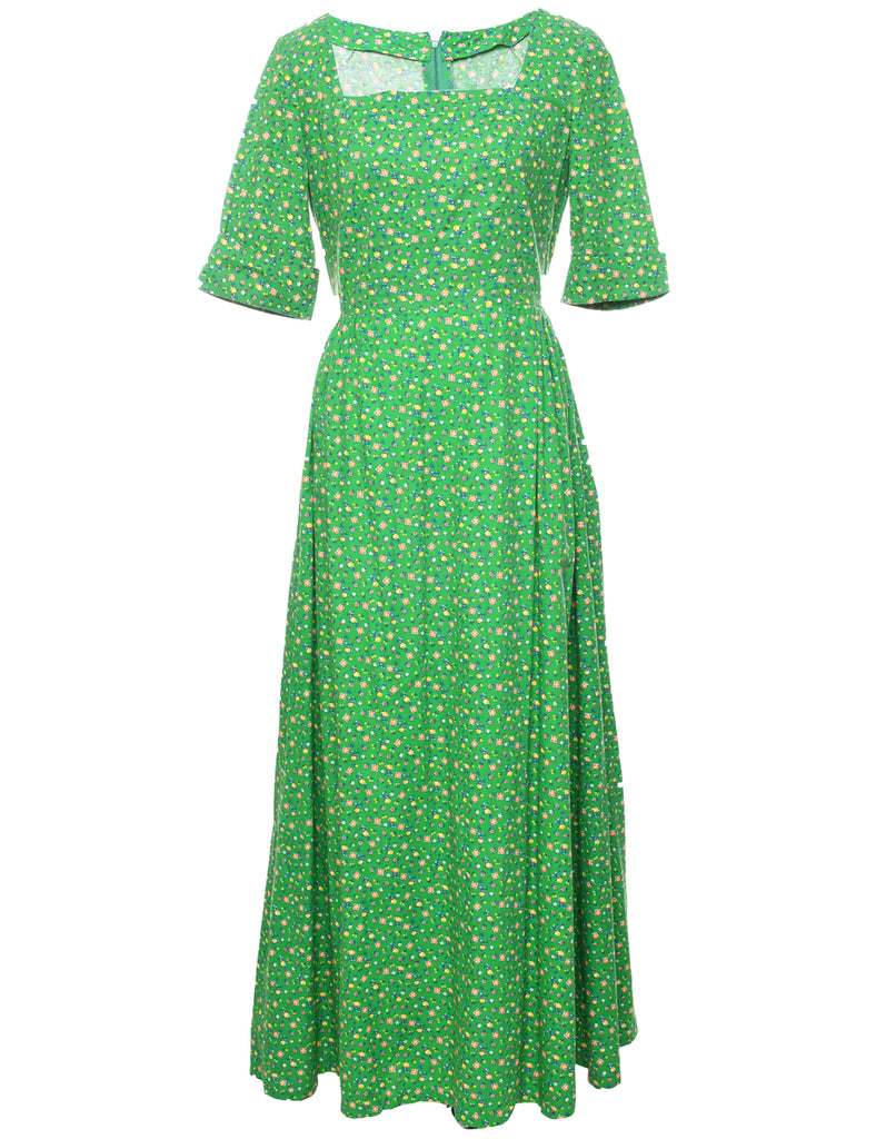 Floral Print Maxi Dress - M