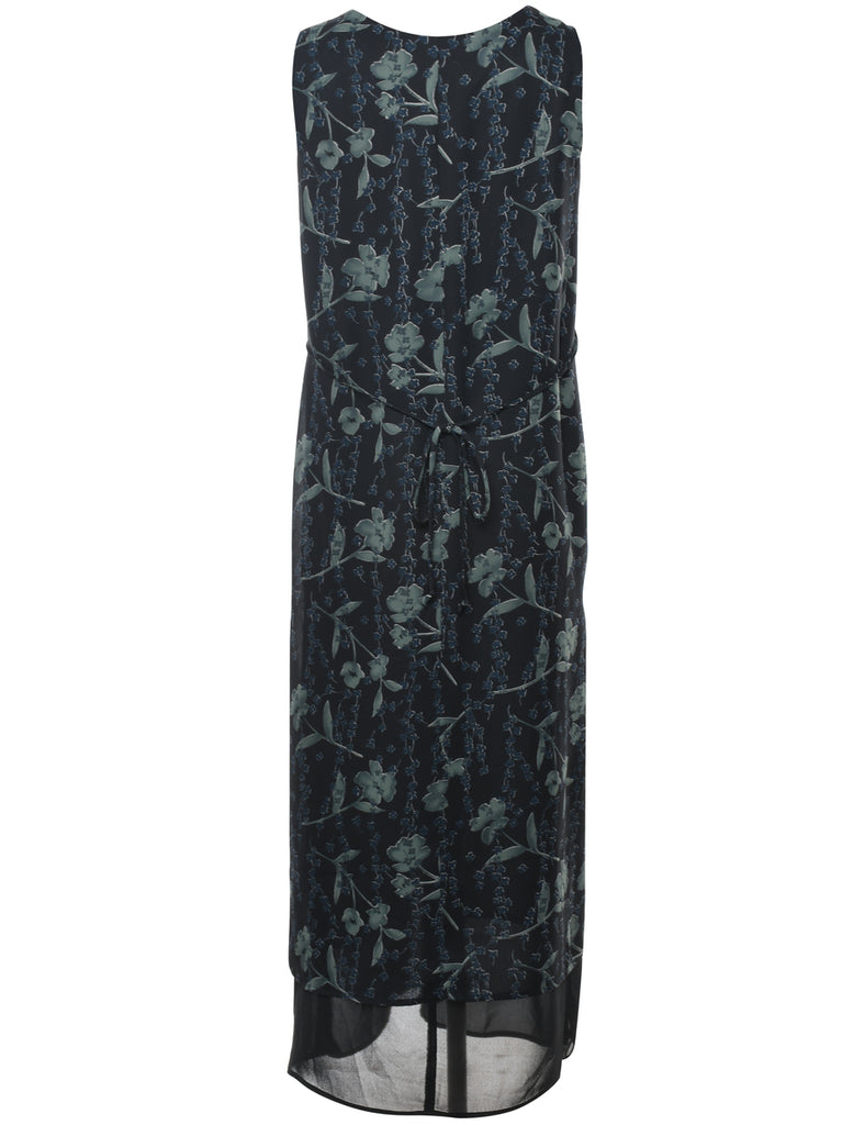 Floral Print Maxi Dress - L