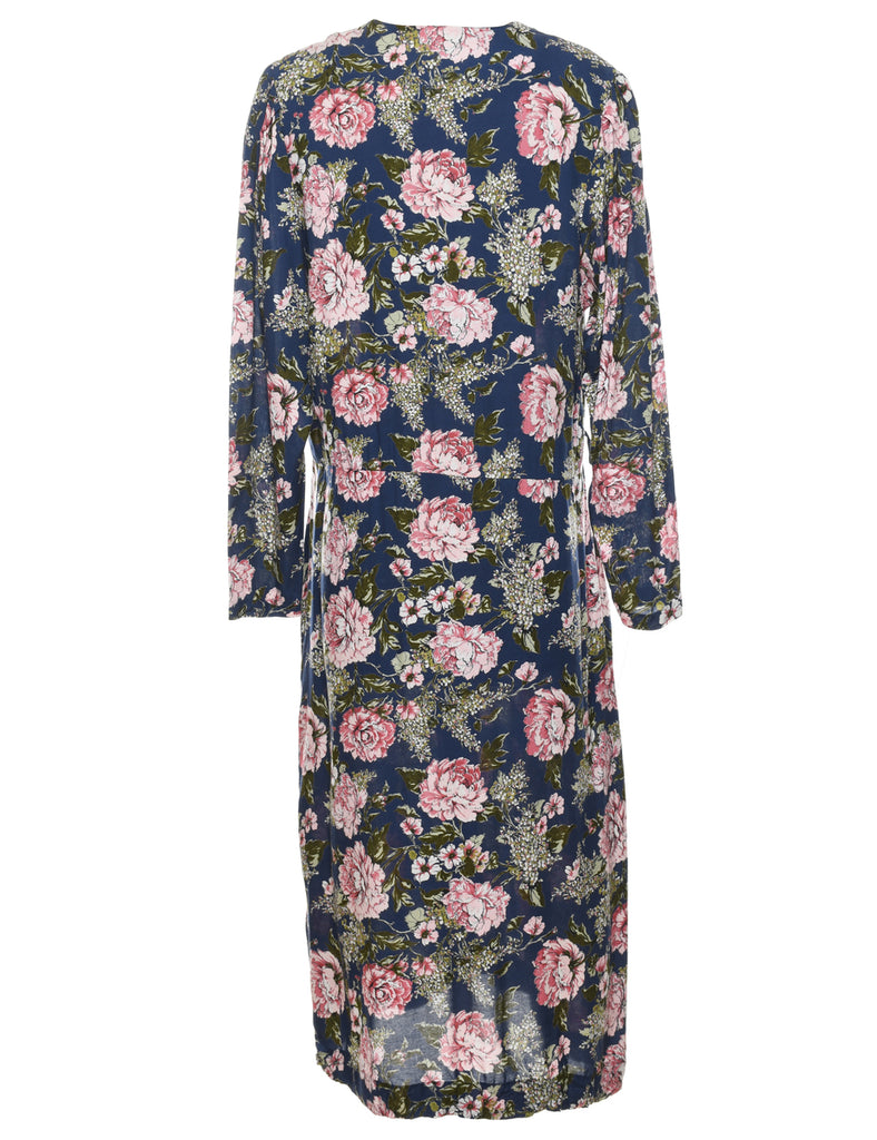 Floral Print Maxi Dress - L