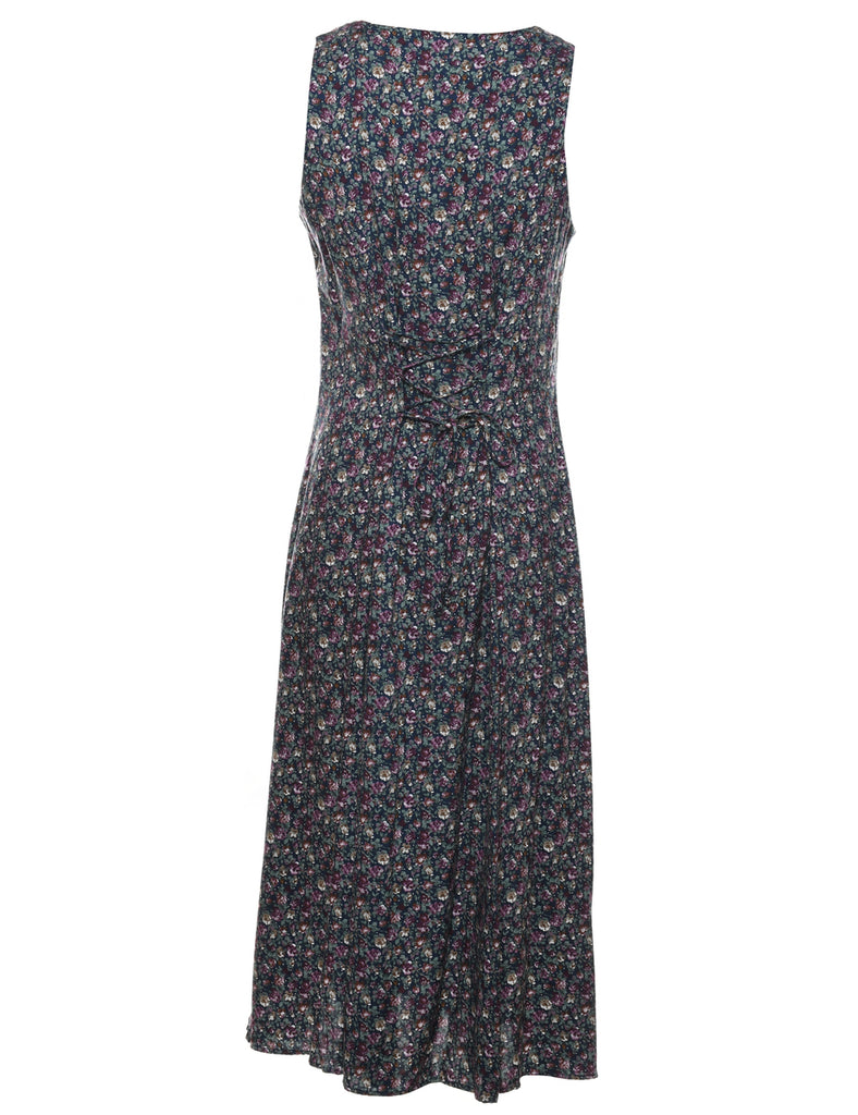 Floral Print Maxi Dress - M