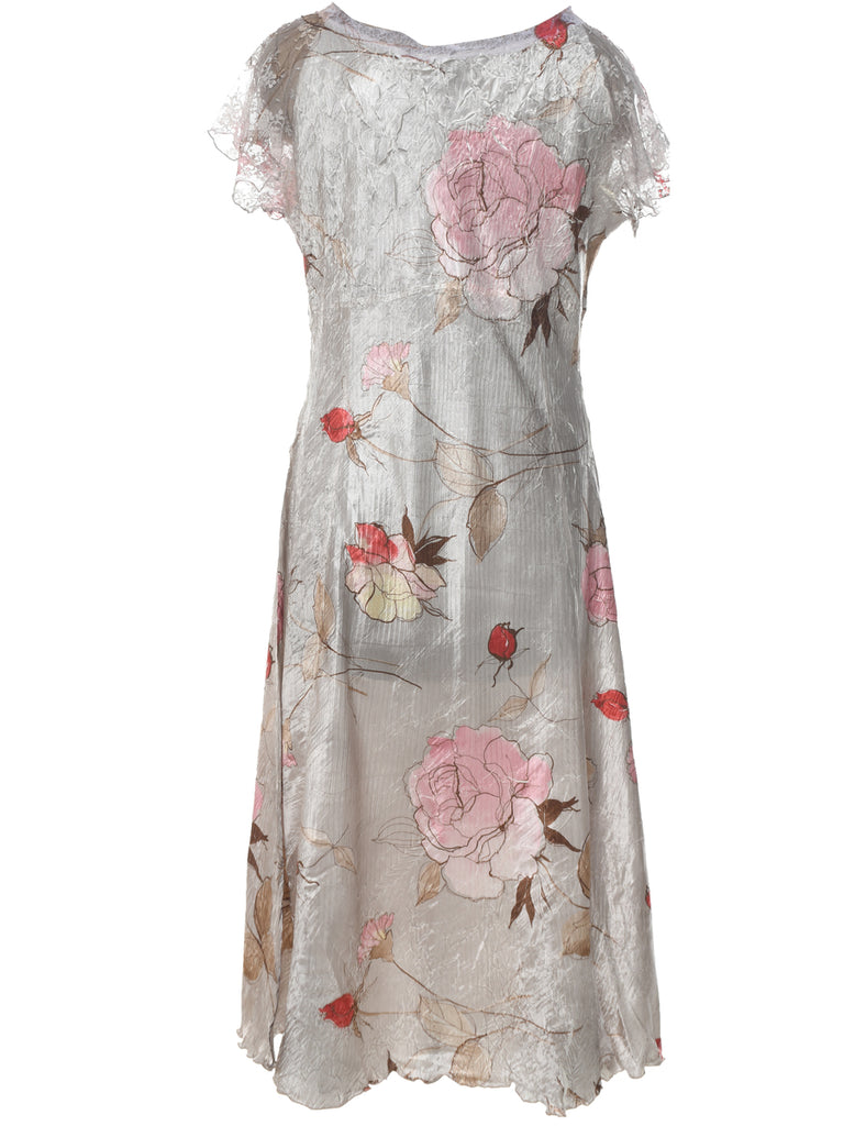 Floral Print Maxi Dress - XL