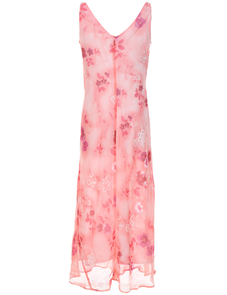 Floral Print Maxi Dress - L