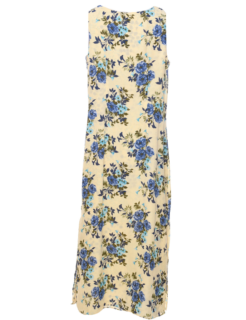 Floral Print Maxi Dress - L
