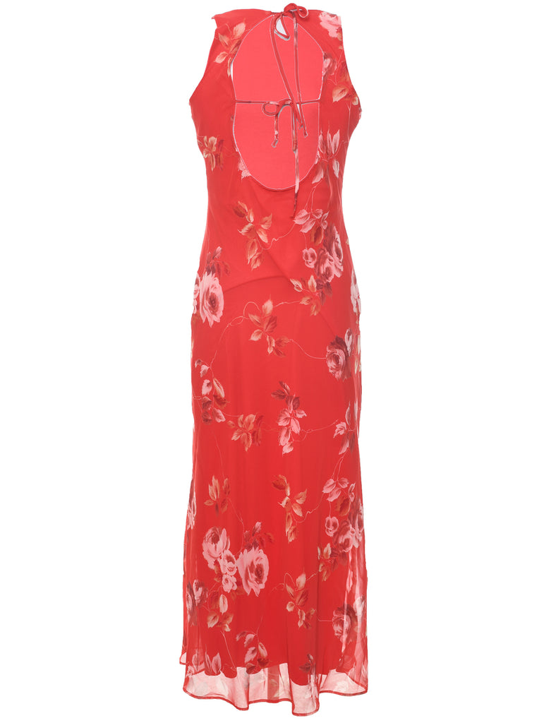 Floral Print Maxi Dress - M