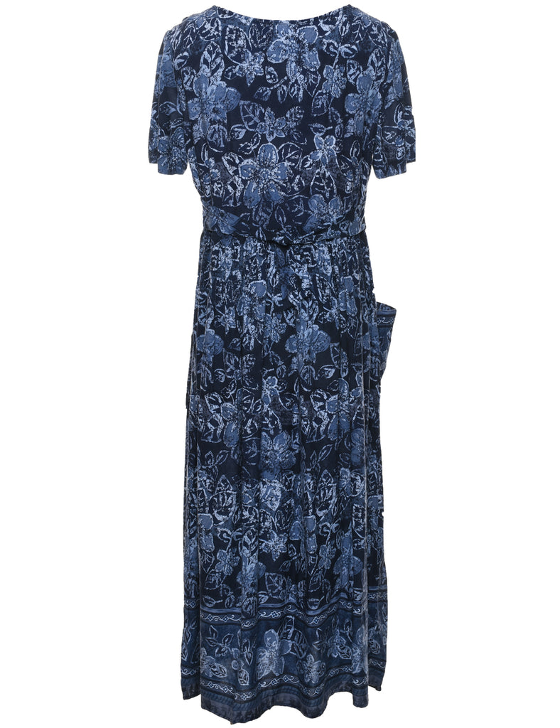 Floral Print Maxi Dress - L