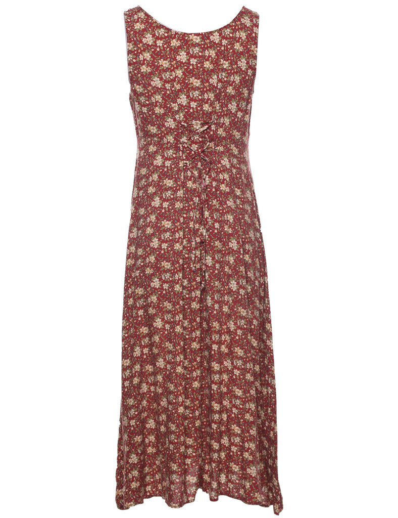 Floral Print Maxi Dress - M