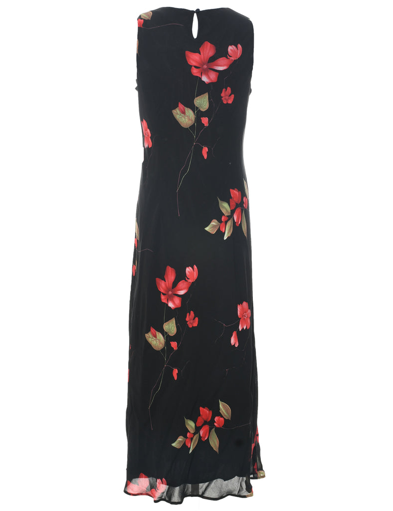 Floral Print Maxi Dress - L