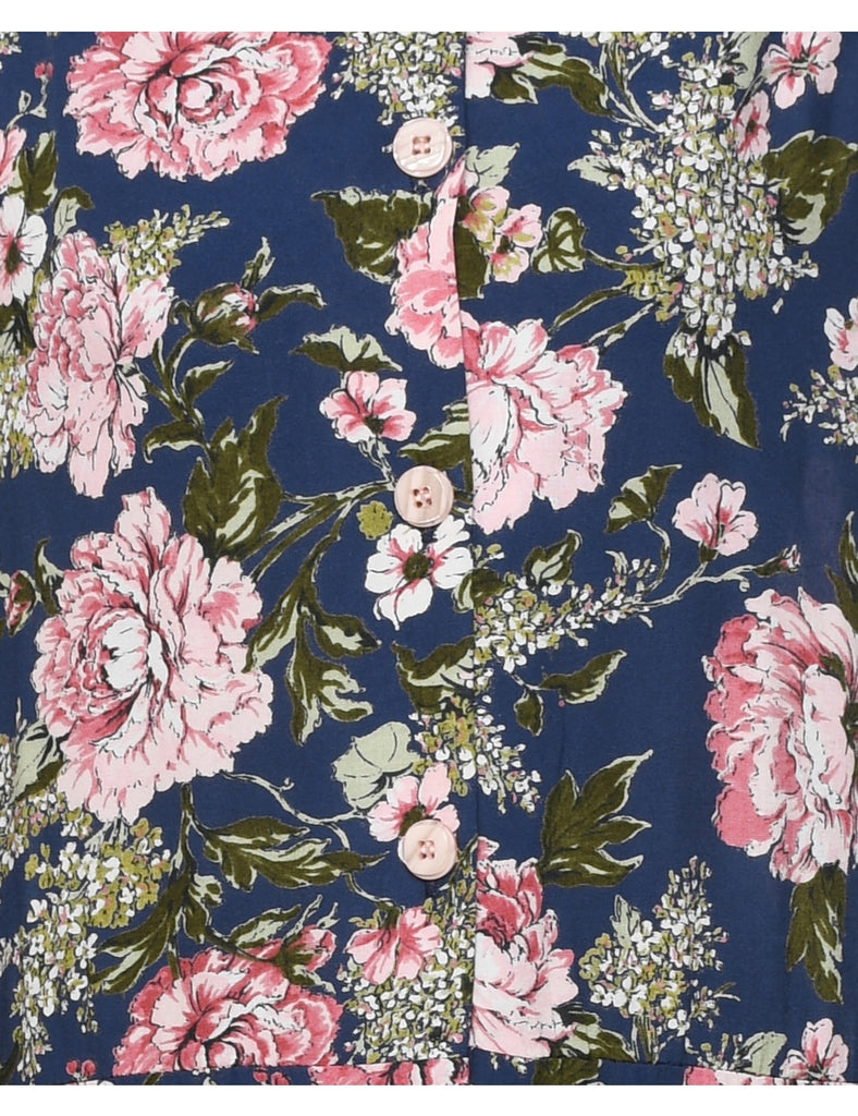 Floral Print Maxi Dress - L