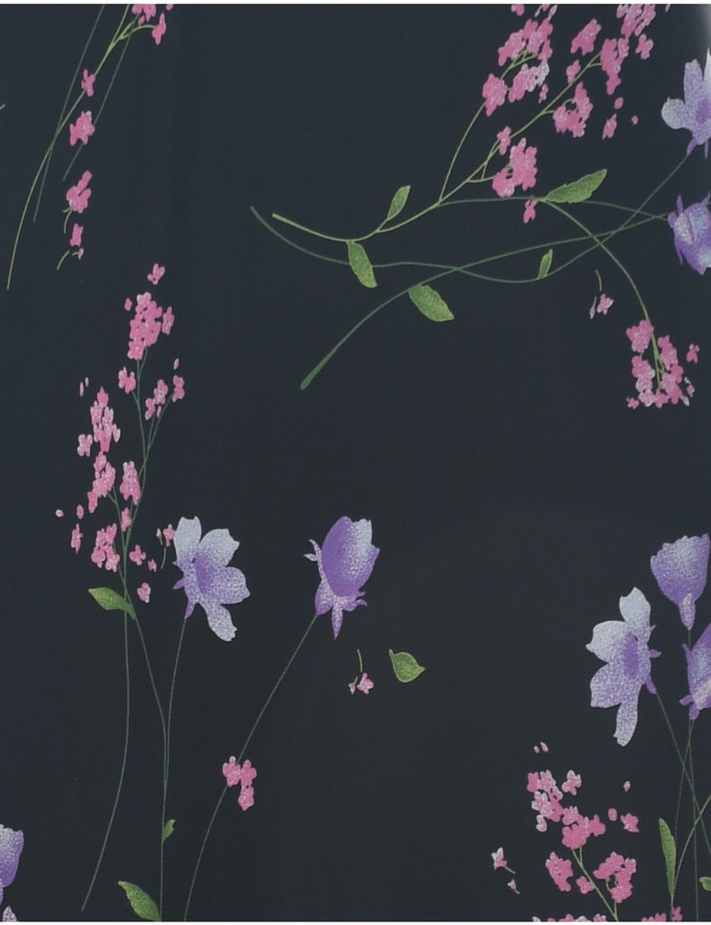 Floral Print Maxi Dress - L