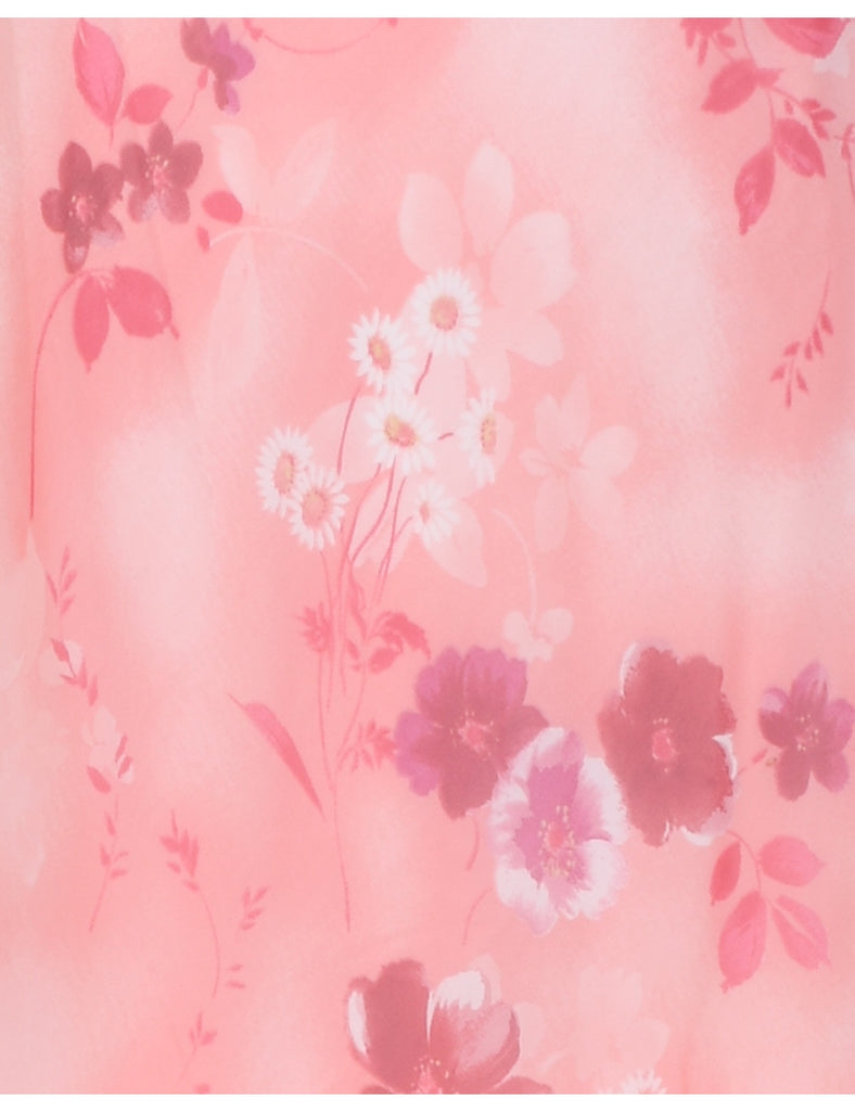 Floral Print Maxi Dress - L