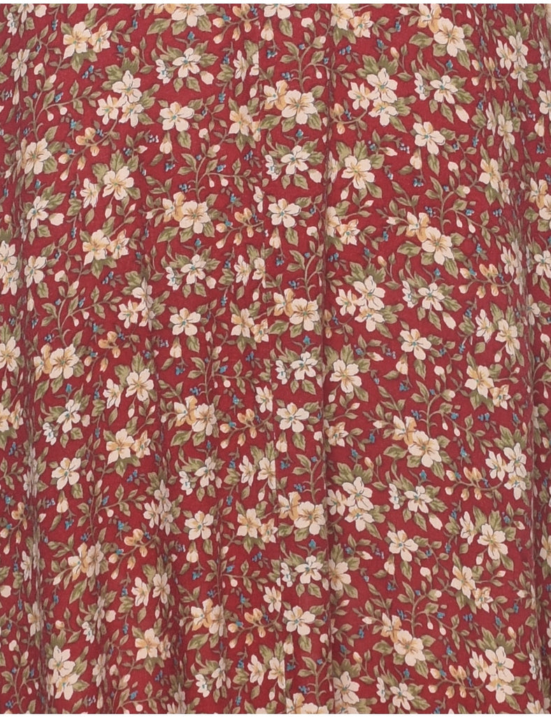 Floral Print Maxi Dress - M