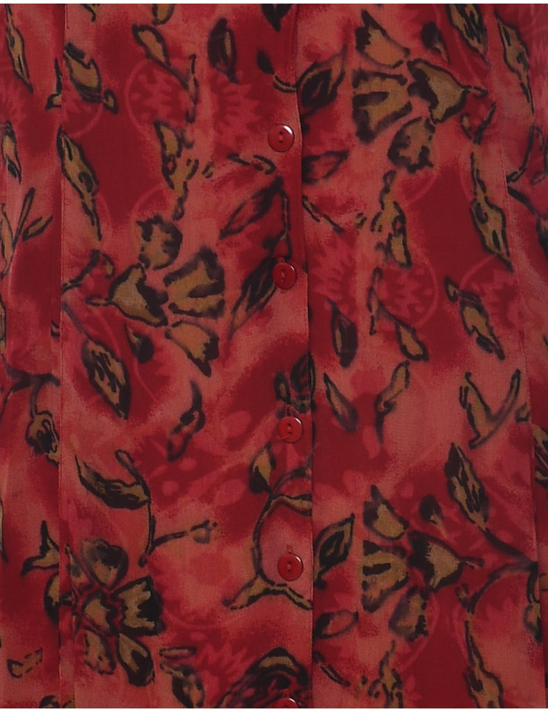 Floral Print Maxi Dress - L