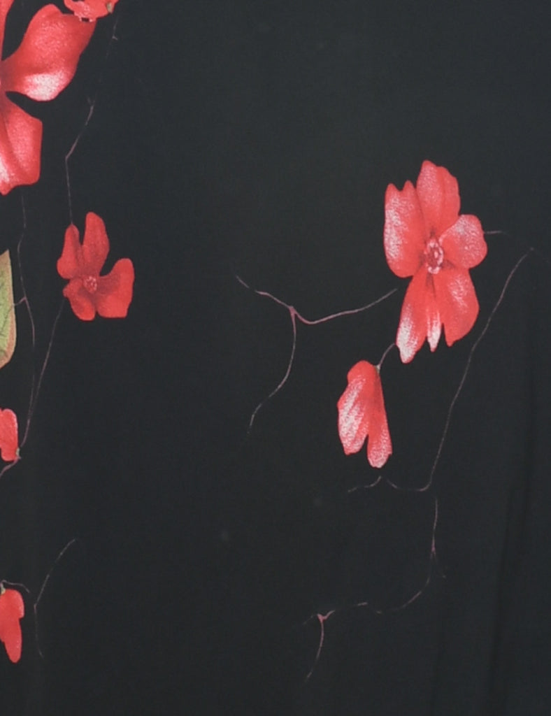 Floral Print Maxi Dress - L