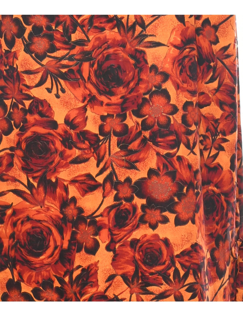 Floral Print Maxi Dress - M