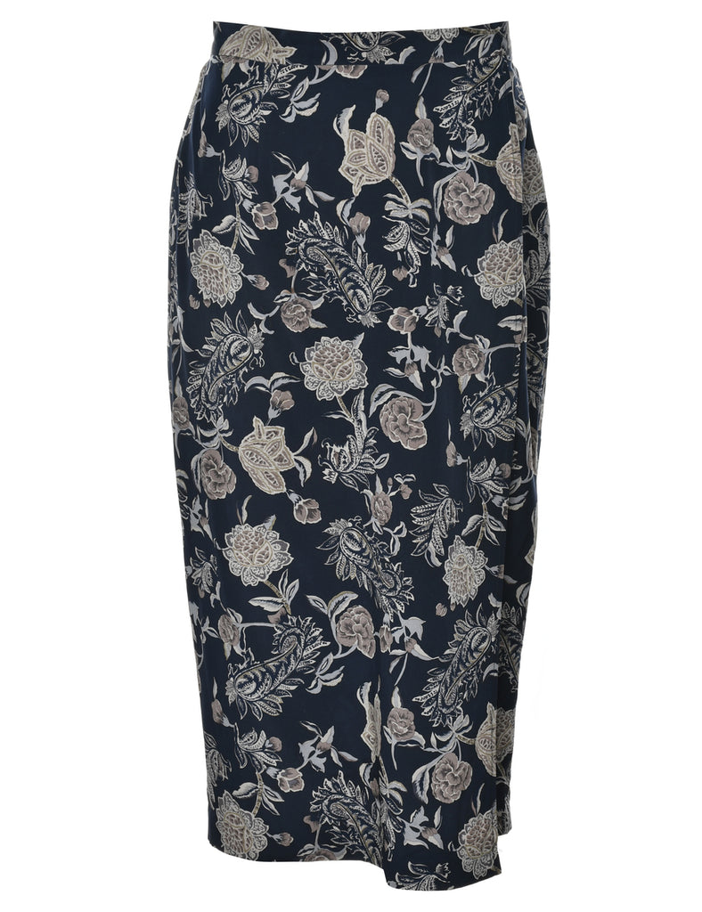 Floral Print Maxi Skirt - M