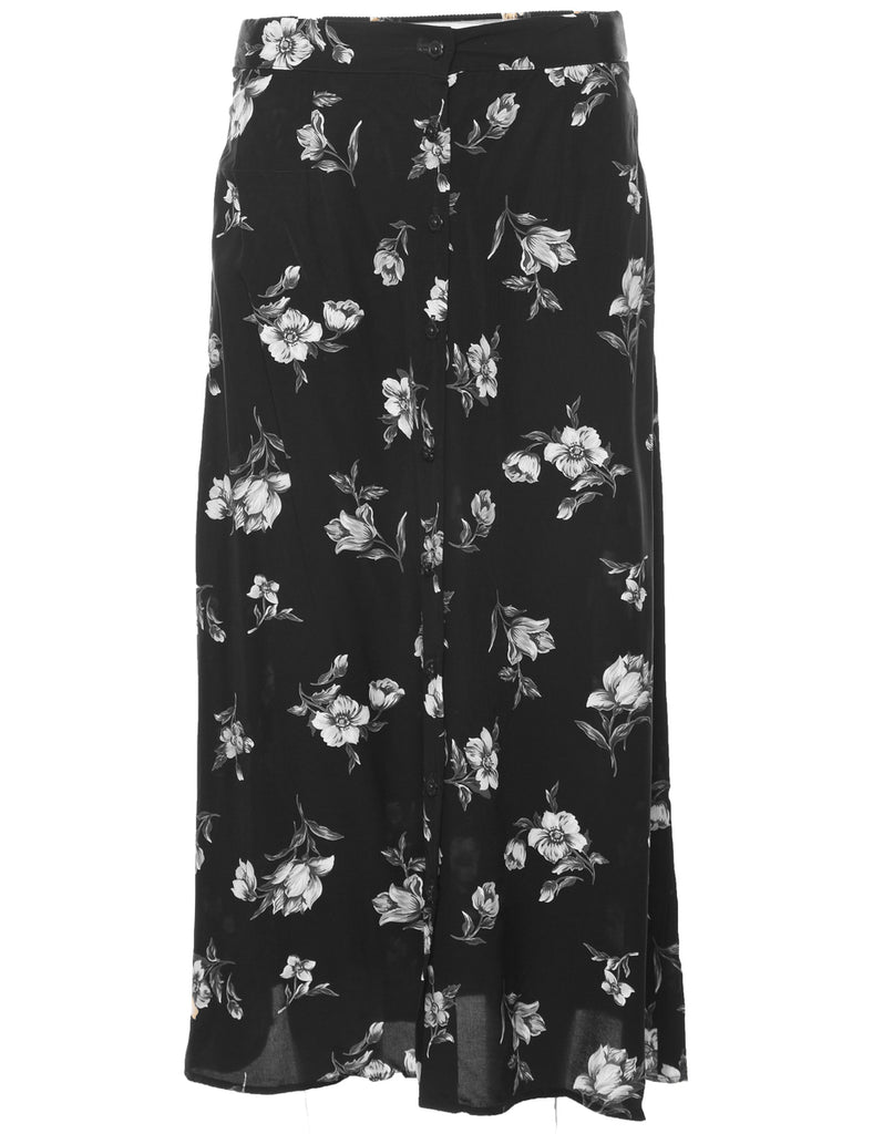 Floral Print Maxi Skirt - XS