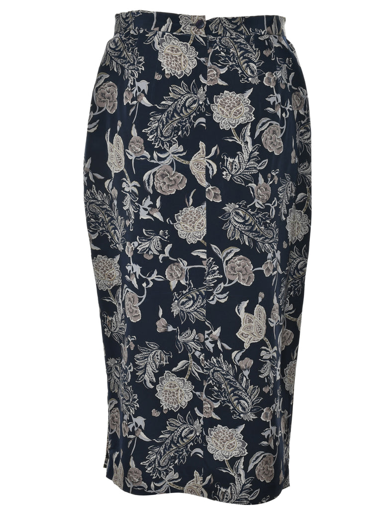 Floral Print Maxi Skirt - M