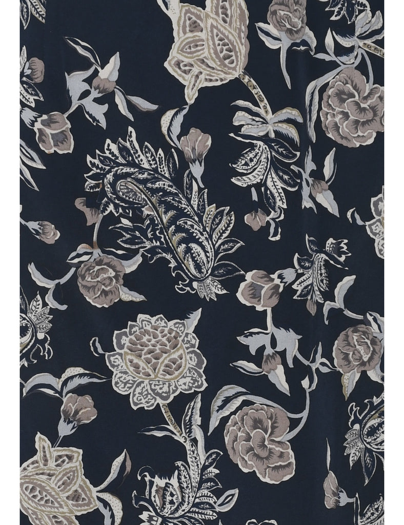 Floral Print Maxi Skirt - M