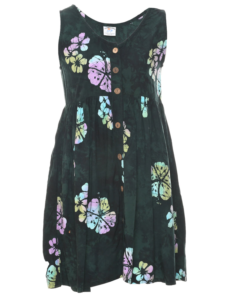 Floral Print Mini Dress - S