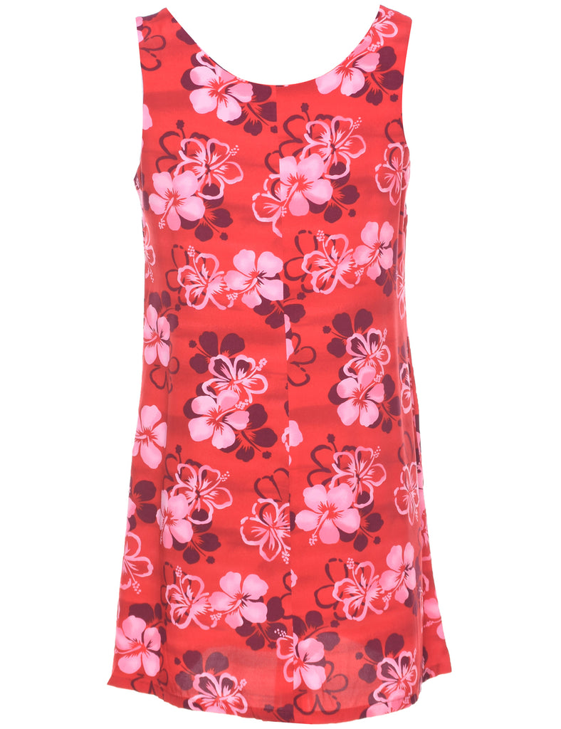 Floral Print Mini Dress - S