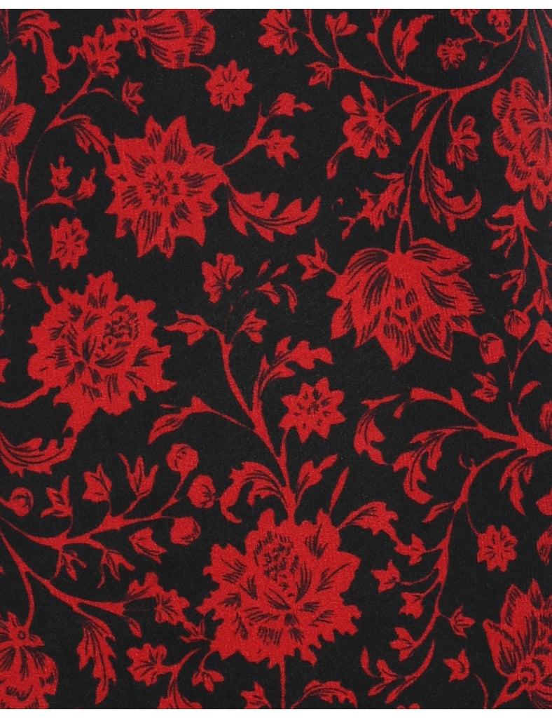 Floral Print Mini Dress - S