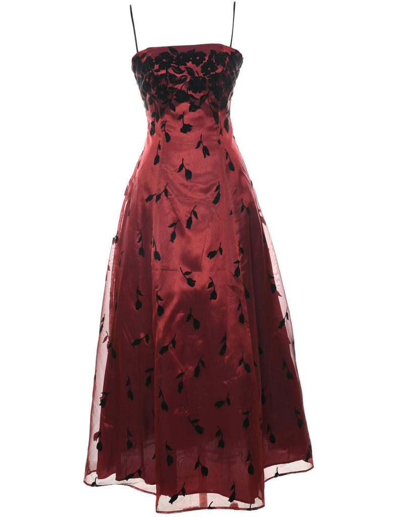 Floral Print Prom Dress - XS