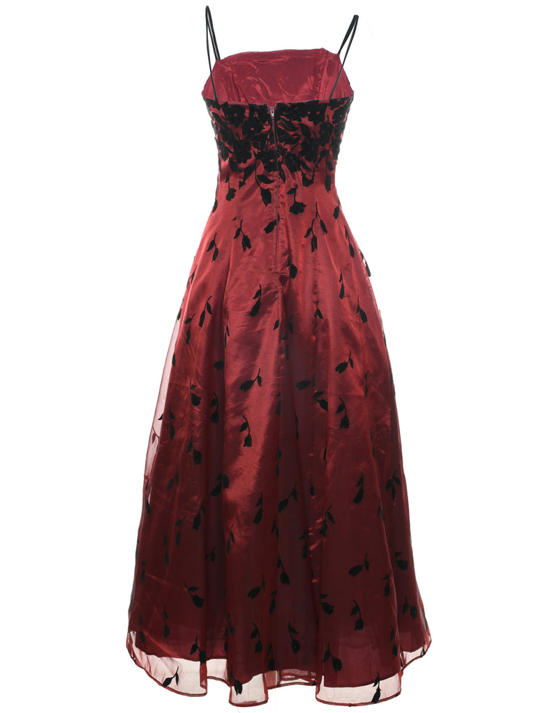 Floral Print Prom Dress - XS