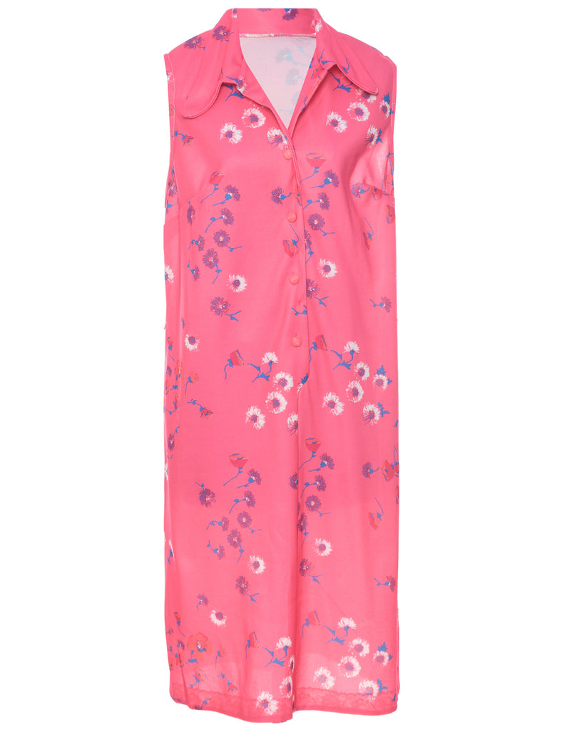Floral Print Shift Dress - XXL