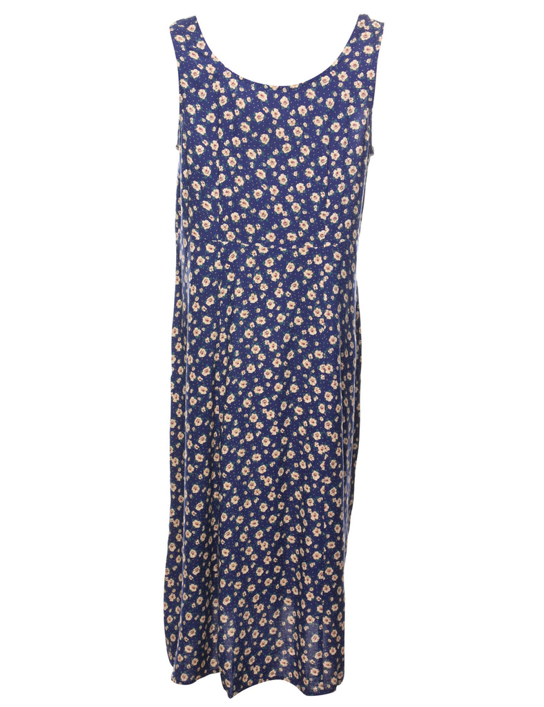 Floral Print Shift Dress - L