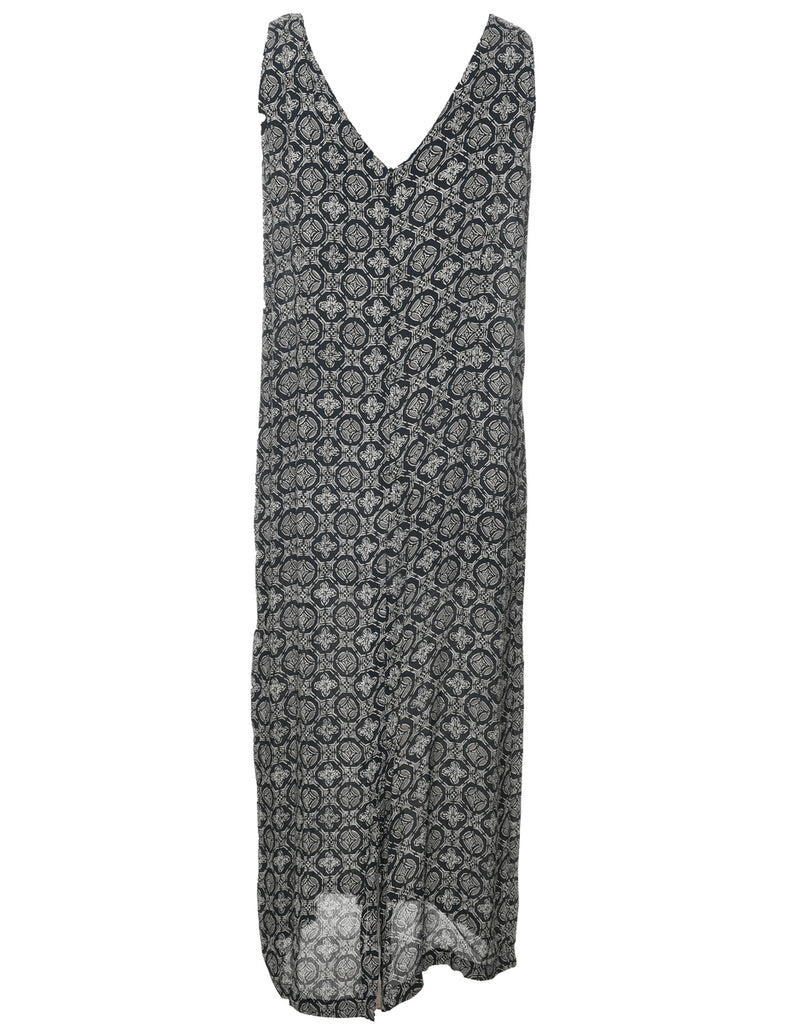 Floral Print Shift Dress - L