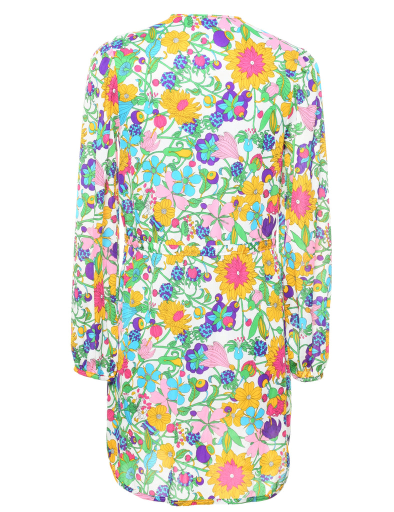 Floral Print Shift Dress - S