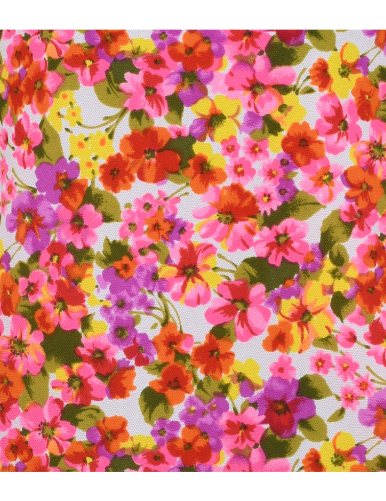 Floral Print Shift Dress - M