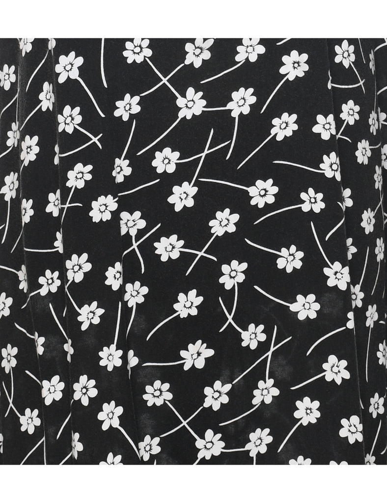 Floral Print Shift Dress - M