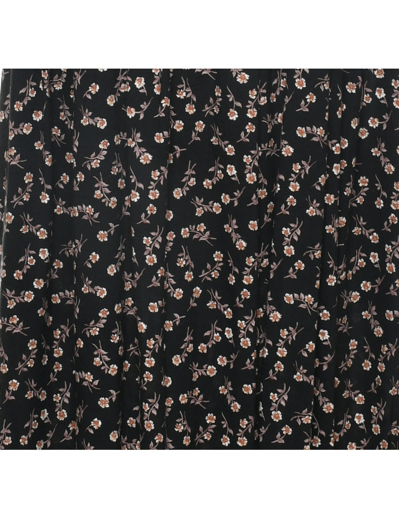 Floral Print Shift Dress - L