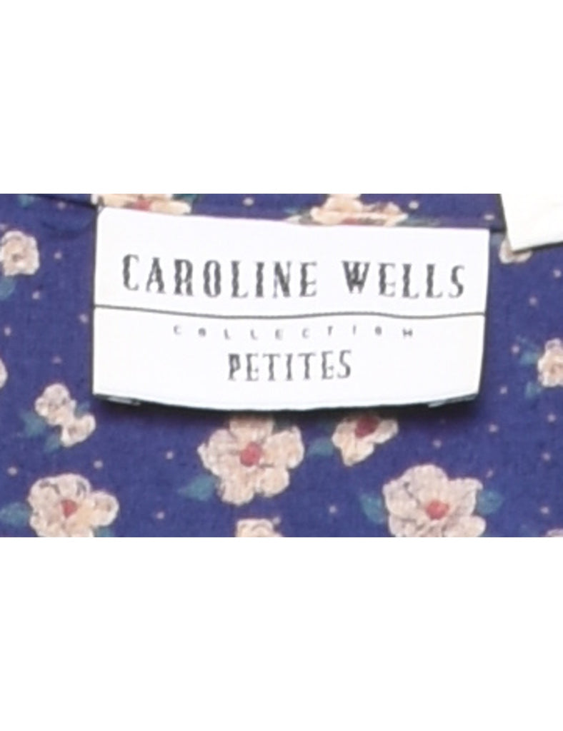 Floral Print Shift Dress - L