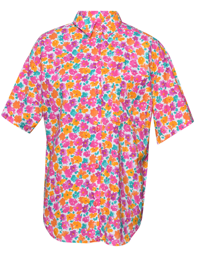 Floral Print Shirt - L