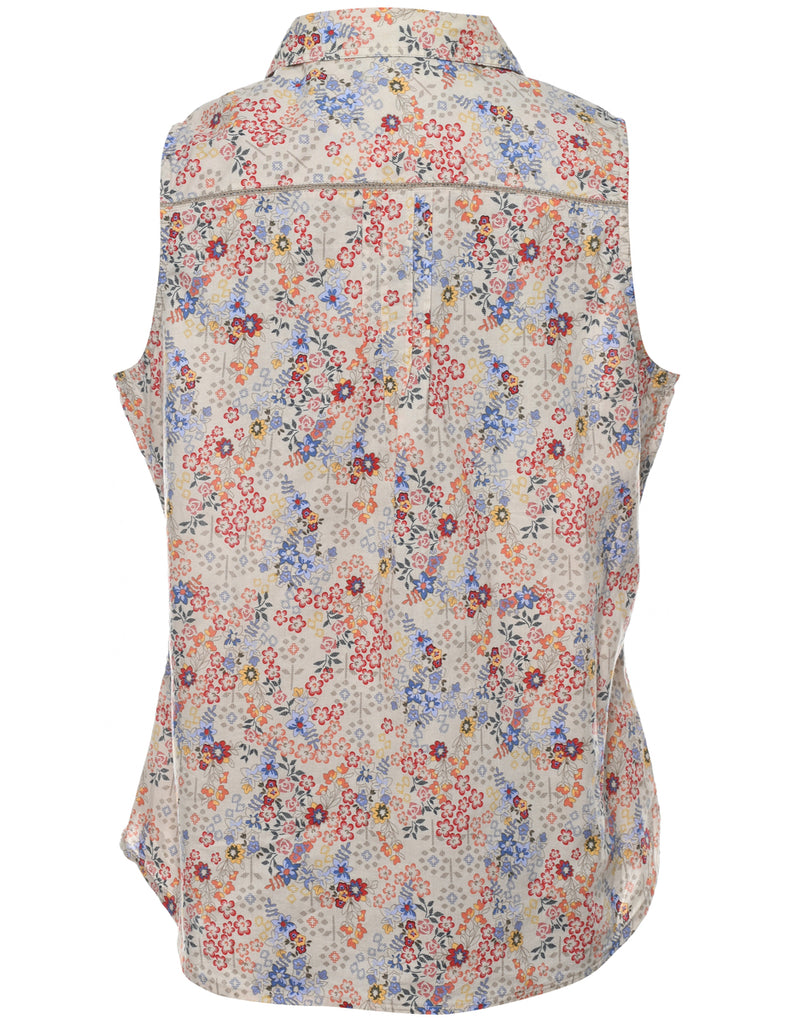 Floral Print Shirt - L