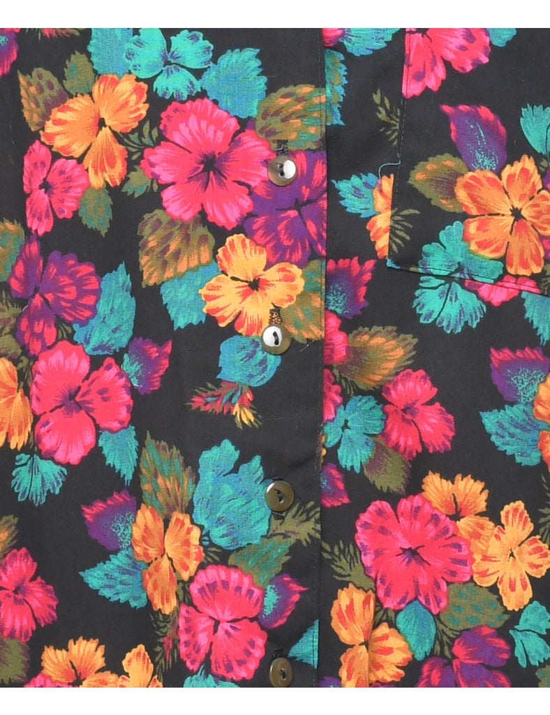 Floral Print Shirt - M