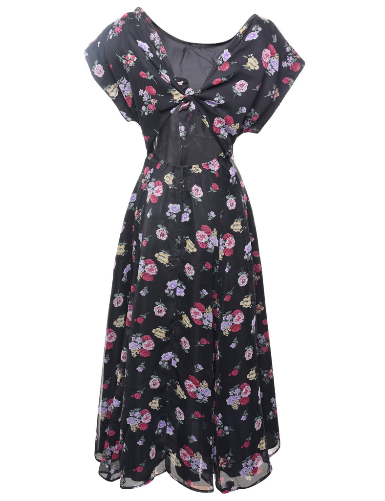 Floral Print Skater Dress - S